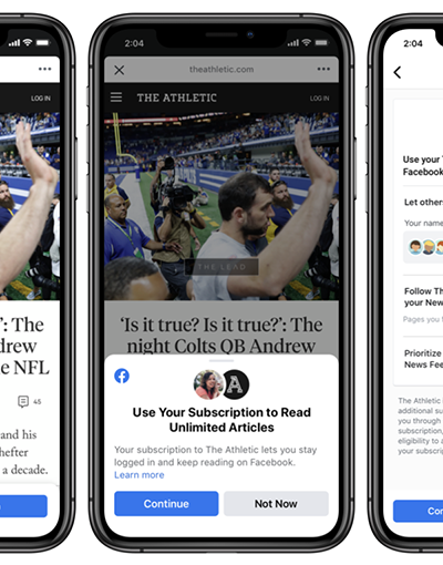 Facebook дозволить підв'язати до сторінки користувача підписку на ЗМІ